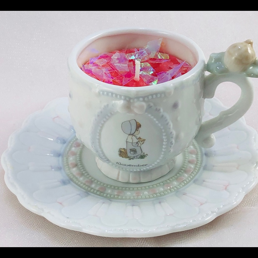 Tea Cup Candle With Saucer